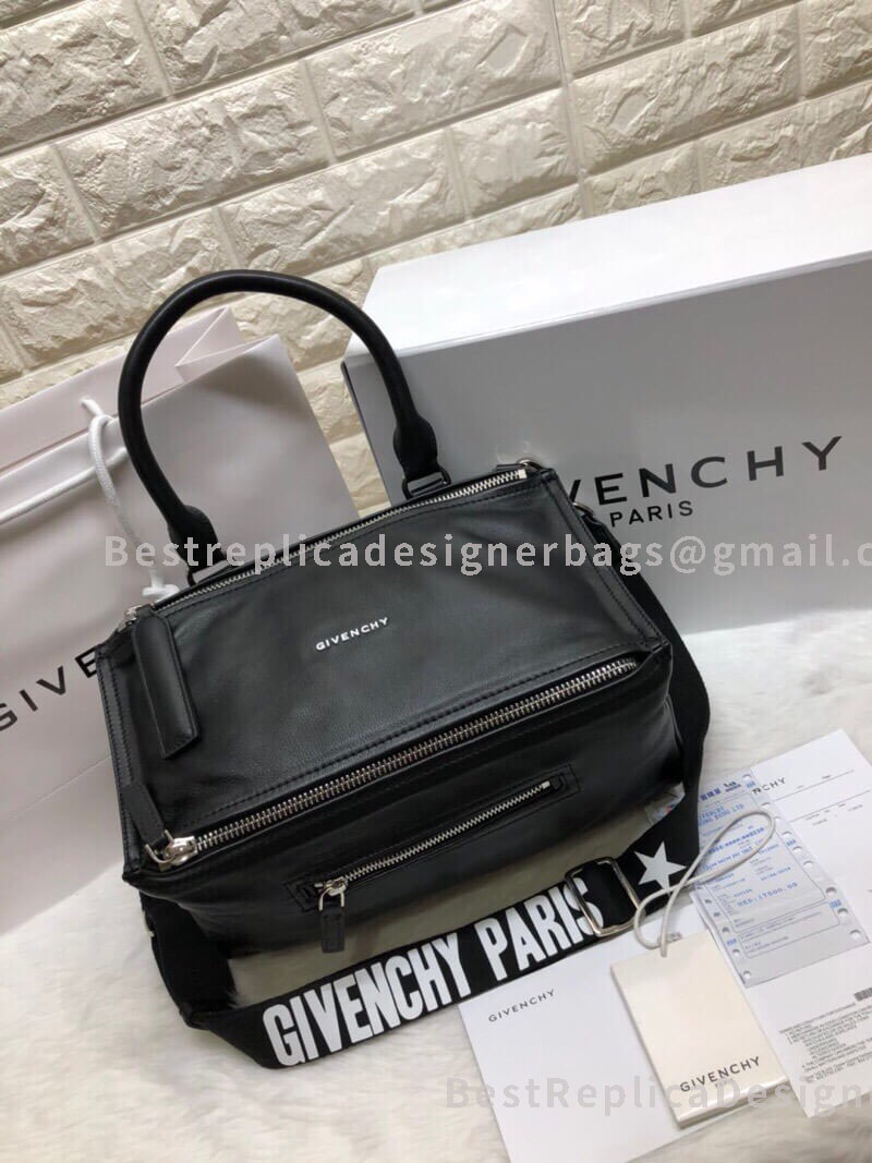 Givenchy Small Pandora Bag Black In Calfskin With 4G Strap SHW 1-28608